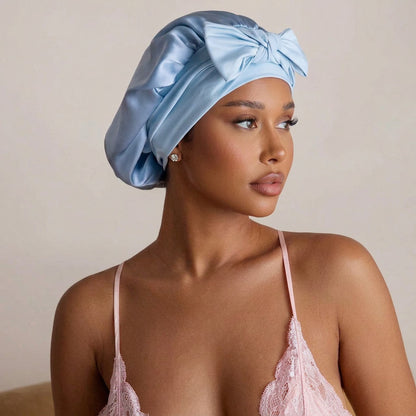 Bonnet à nœud papillon en pure soie