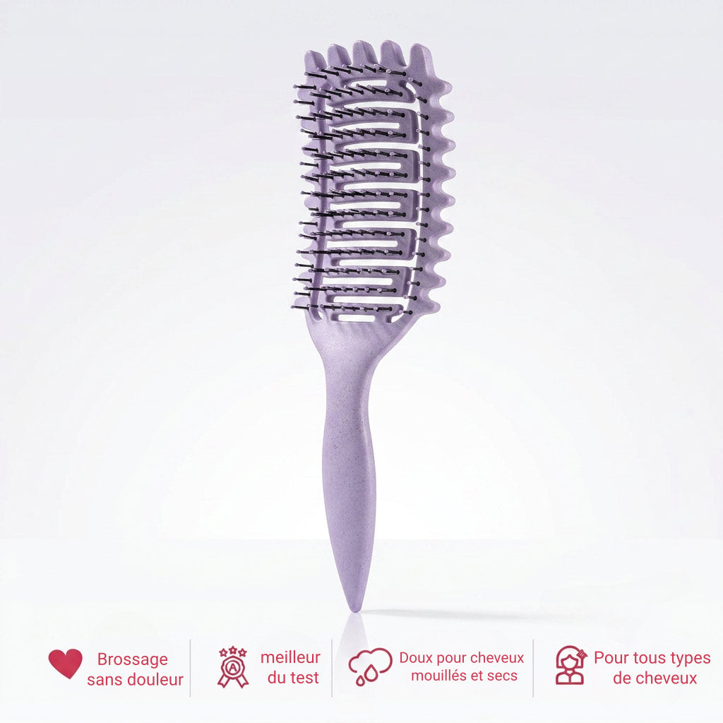 Peigne à Boucles Définies - Démêlage Doux et Sculpte Sans Casser