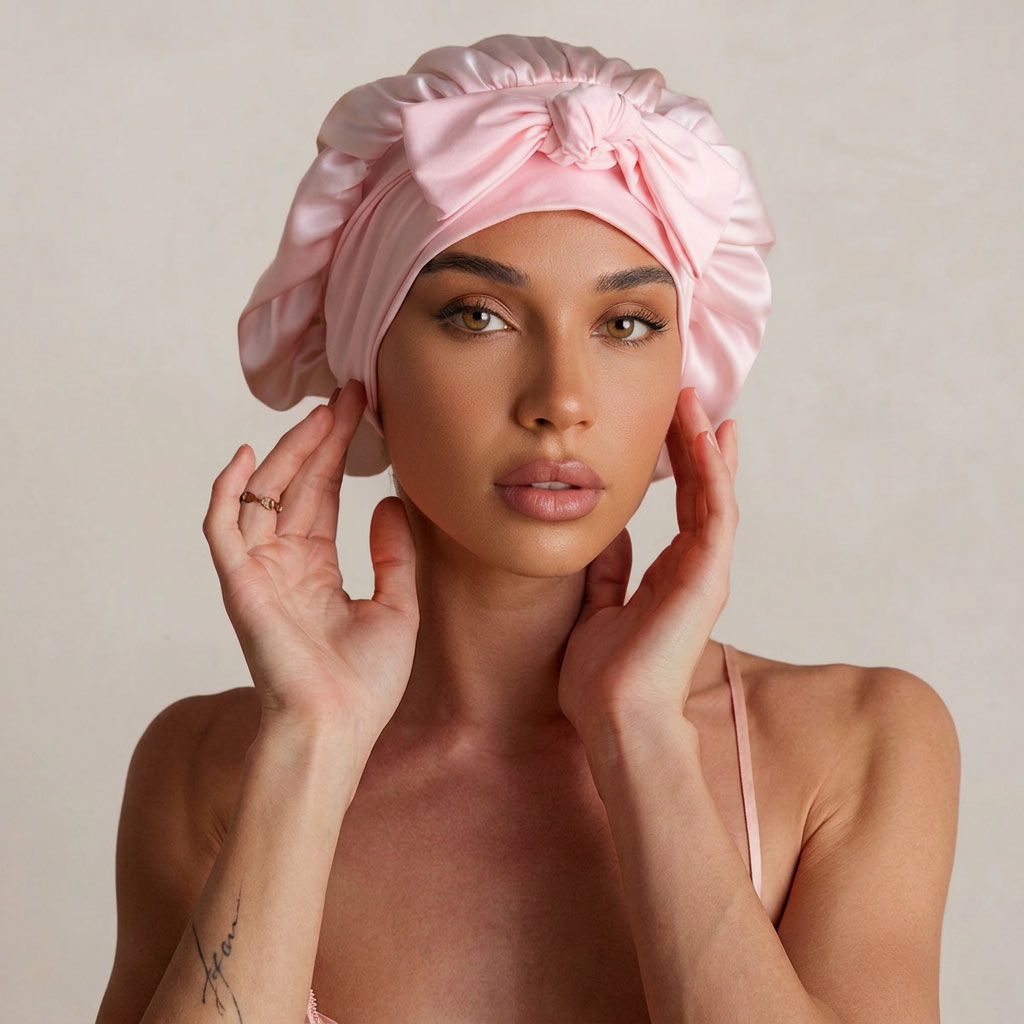Bonnet à nœud papillon en pure soie