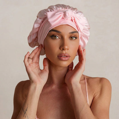 Bonnet à nœud papillon en pure soie