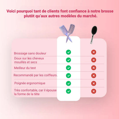 Peigne à Boucles Définies - Démêlage Doux et Sculpte Sans Casser