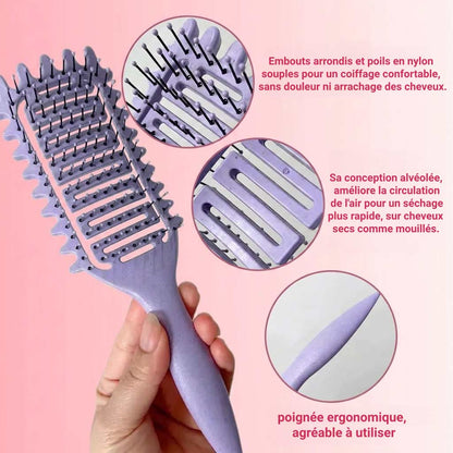 Peigne à Boucles Définies - Démêlage Doux et Sculpte Sans Casser