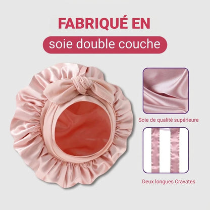 Bonnet à nœud papillon en pure soie