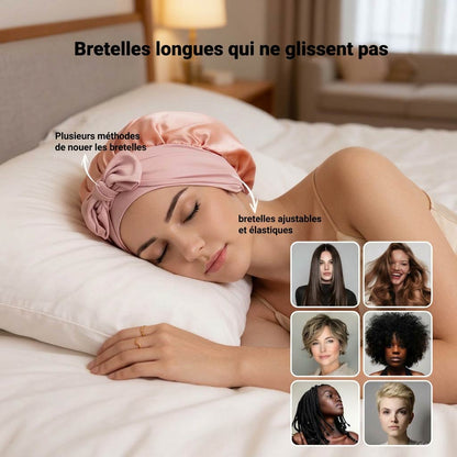 Bonnet à nœud papillon en pure soie