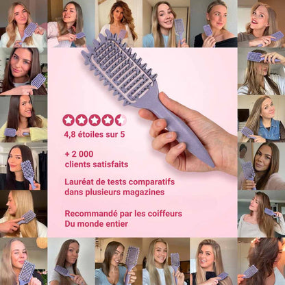 Peigne à Boucles Définies - Démêlage Doux et Sculpte Sans Casser