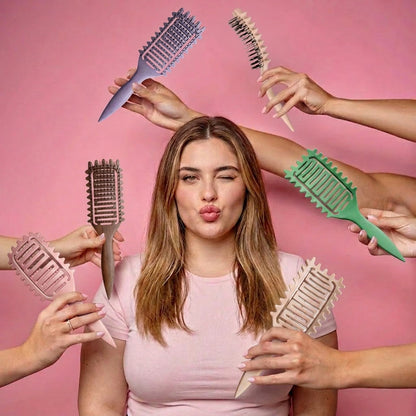 Peigne à Boucles Définies - Démêlage Doux et Sculpte Sans Casser