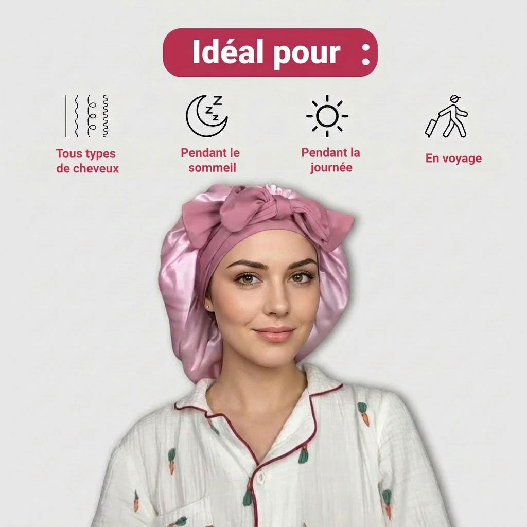 Bonnet à nœud papillon en pure soie