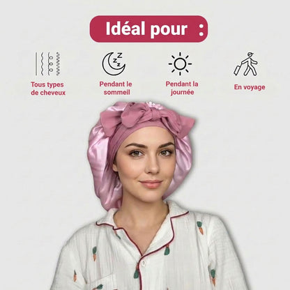 Bonnet à nœud papillon en pure soie